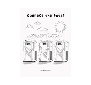 Honey Bucket Connect the Dots Coloring Page (Download File)