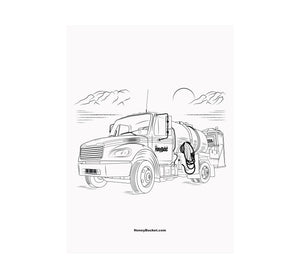 Honey Bucket Truck Coloring Page (Download File)